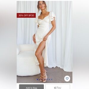Selfie Leslie white midi dress worn once